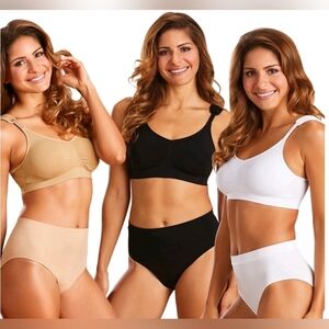 Seamless Black Bralette With Comfort Strap Large